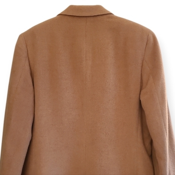 Vintage Nordstrom Womens 100% Camel Hair Blazer Tan 2 Button Front Pockets - Picture 12 of 17